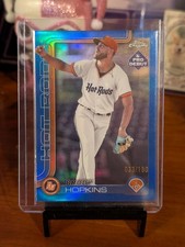 2025 Topps Pro Debut #PDC-52, Brody Hopkins Chrome Blue Refractor /150 (RC)