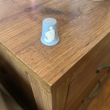 Wedgwood Blue Jasper Ware Thimble 1987 Made in England Thimble