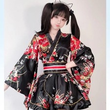 Women Japanese Formal Cosplay Outfit Traditional Kimono Summer Print Costume