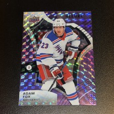 2021-22 Upper Deck Allure Hockey Adam Fox #5 Purple Diamond #6/10 