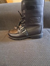 Polo Ralph Lauren Radbourne Leather Boots Boys 2.5 strap buckle Black NWT