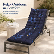 Purple Outdoor Chaise Lounge Chair Cushion 65 x 22 Inch