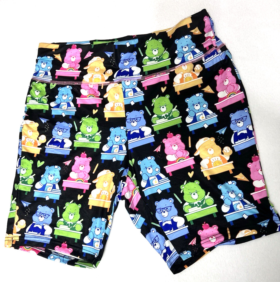 Care Bears Bike Shorts - Size XL 14-16 Colourful Gym Running Exercising