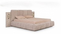 Polsterbett Modern Beige Elegantes Doppelbett Schlafzimmer Bett