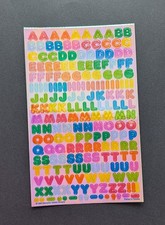 Vintage 1984 Sandylion Rainbow Pearlescent Capital Letters Sticker Sheet Unused