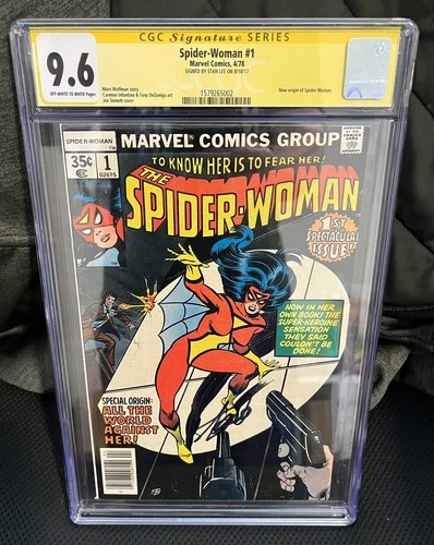 SPIDER-WOMAN #1 CGC SS 9.6 SIGNED STAN LEE 1978 Marvel 1st Issue Key Origin