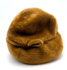 Vintage Made in Italy Exspressly For Strawbridge & Clothier Women's Tan Fur Hat