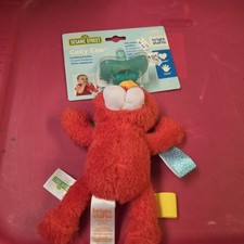 Bright Starts Elmo Sesame Street Cozy Coo Soothing Pacifier With Plush Toy NEW