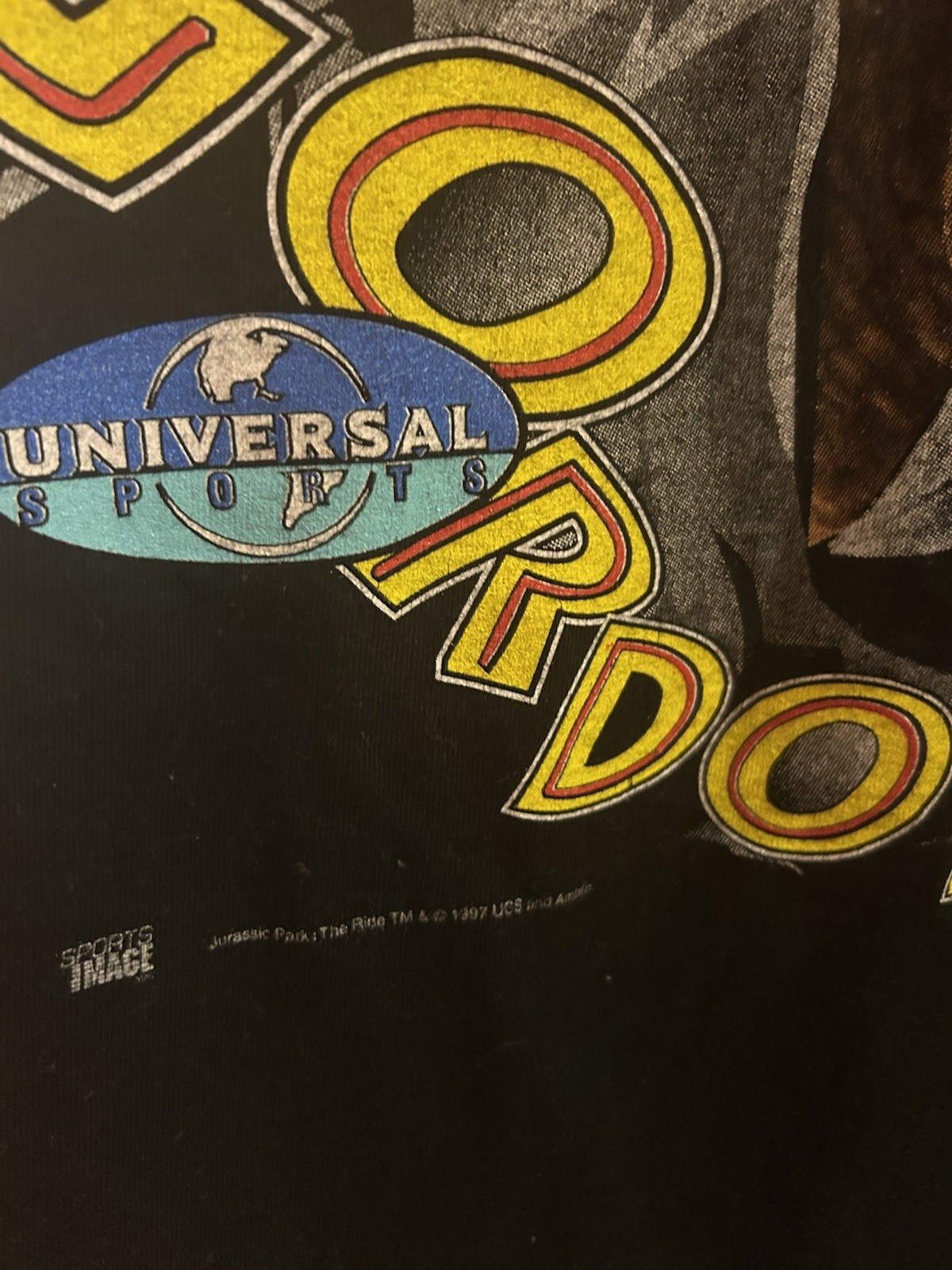 Vintage Original Jurassic Park Ride NASCAR Mens XL Shirt 1997 Jeff Gordon Racing image 2