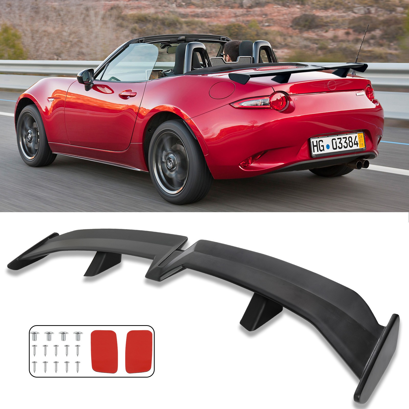 For Ferrari California T 54" Rear Wing Trunk Spoiler Pro Sport Wing Matte Black