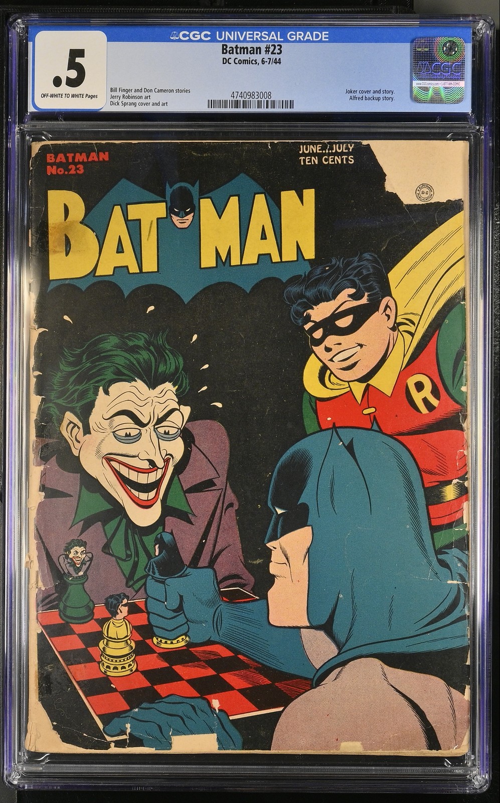 1944 Batman 23 CGC 0.5 Joker Cover Golden Age DC