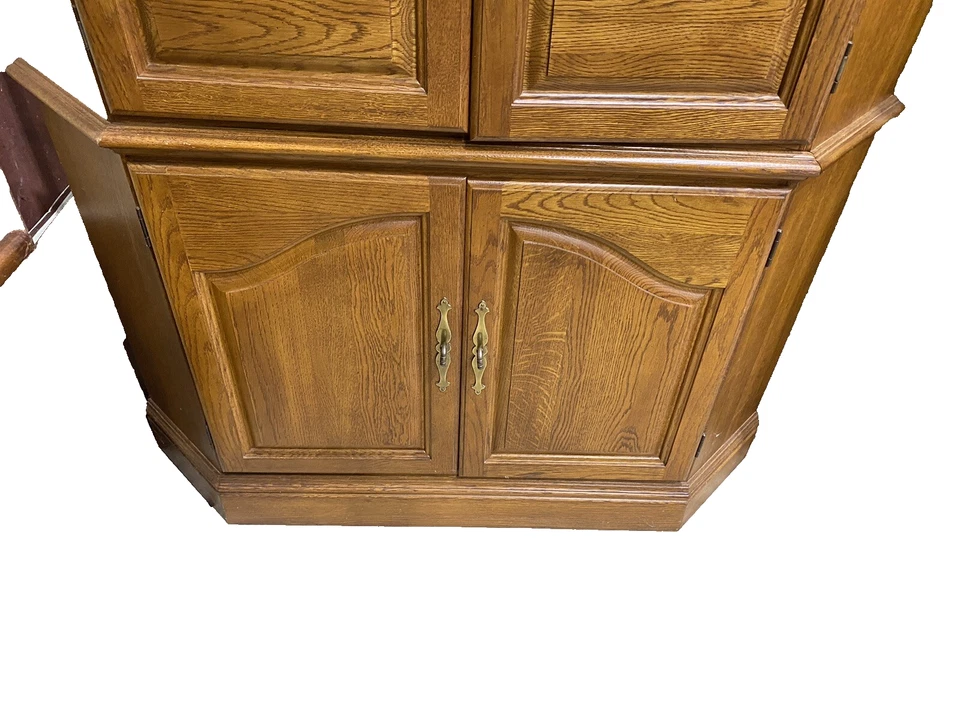 62857 Oak Corner Cabinet Television Stand Entertainment Cabinet - Изображение 4 из 4