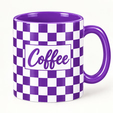 Digital PNG Checkered Coffee Mug 8oz, 12 oz and 16oz Deisgns