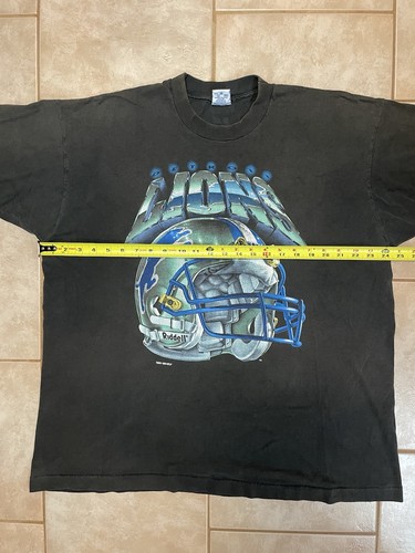 Vintage 90’s Detroit Lions Big Helmet Graphic Shirt Size XL Salem Sportswear - Picture 12 of 12