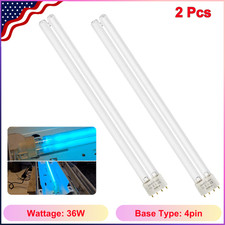 Two 36W 36 Watt UV Bulb Lamp 2G11 Base-4 Pin For JEBAO, New Overall Length 16.4"