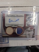 Player Signature Swatches Dual Relic Autographs Eloy Jimenez #SWDRA-EJ Ruby /10