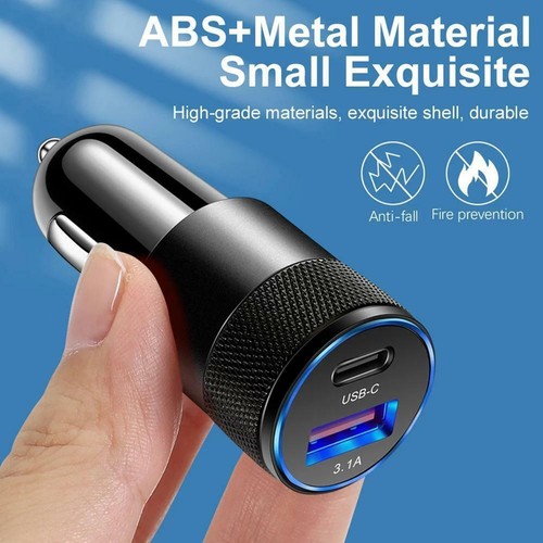 Car Cigarette Lighter USB Socket QC3.0 Phone Fast Charger /24V Power B ha52 - 第 5/12 張圖片