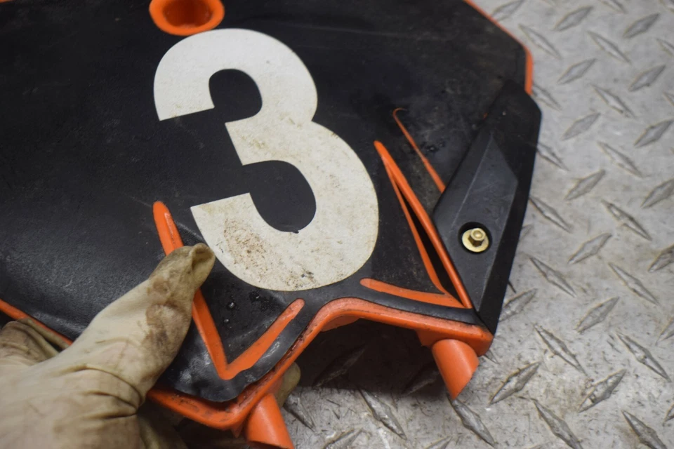 C3-3 FRONT PLASTIC TAG NUMBER PANEL KTM 250 SXF DIRT BIKE 2008 FREE SHIP - Image 3 of 4