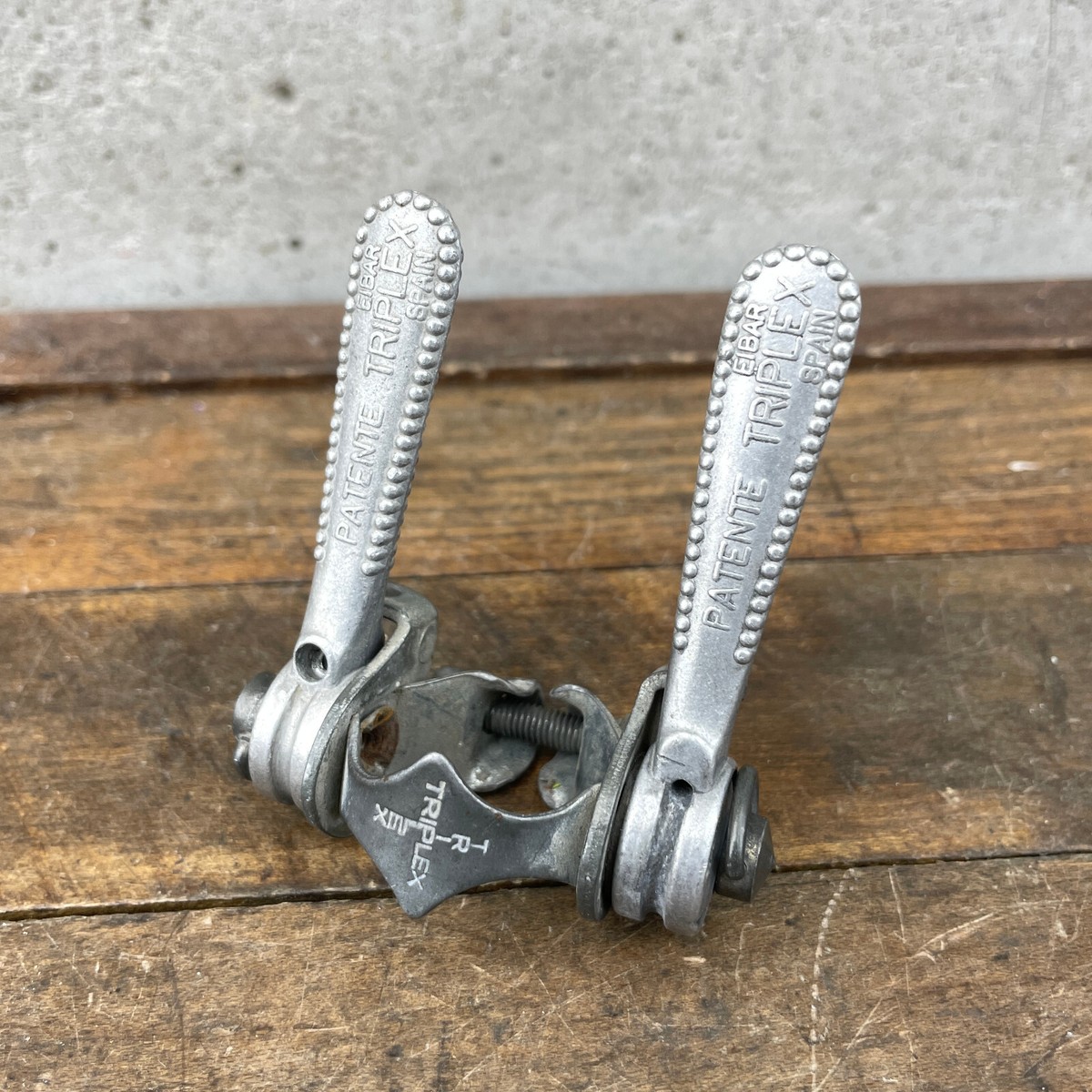 Vintage Triplex Shift Lever Shifter Set Patent Down Tube 28.6 mm
