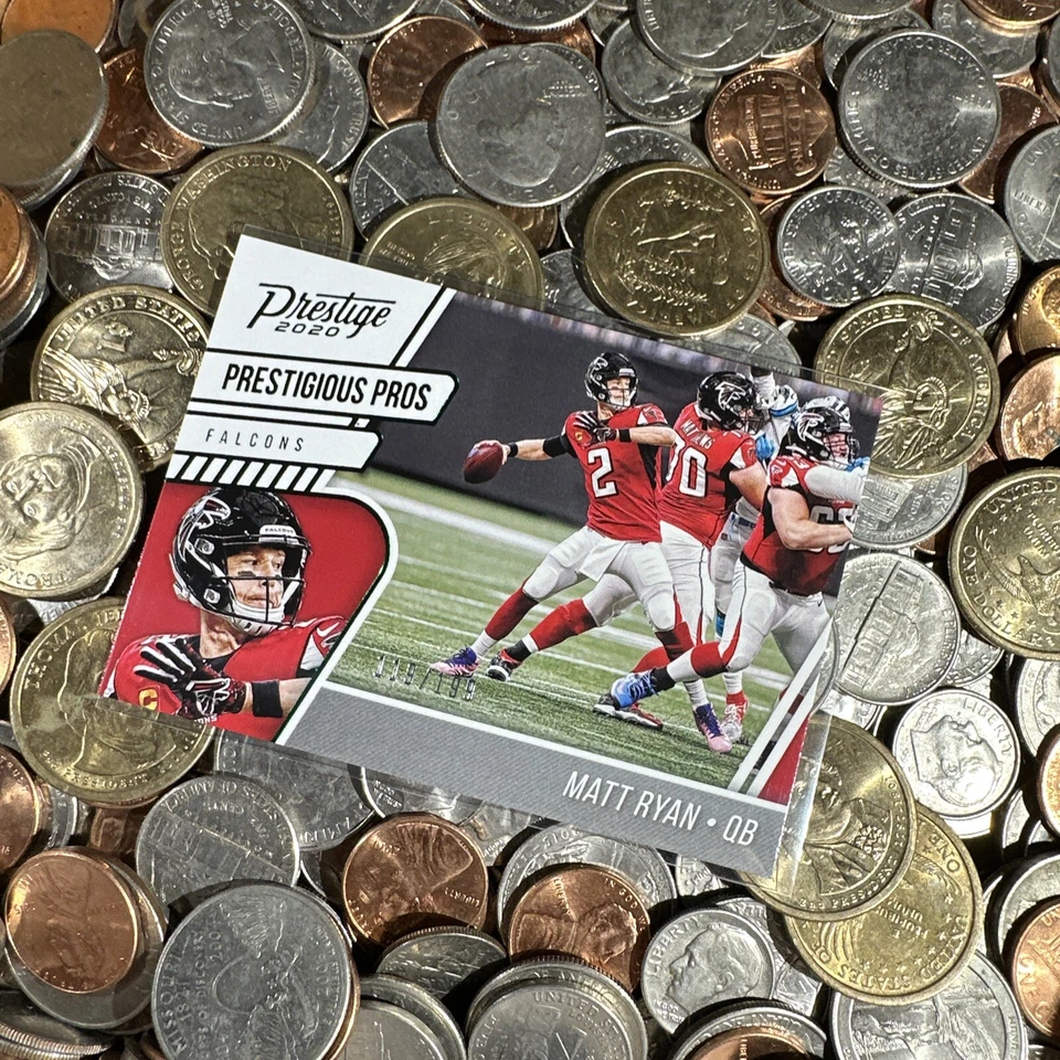 Matt Ryan 2020 Panini Prestige Prestigious Pros Green #'d /199 Atlanta Falcons - Image 3 of 4