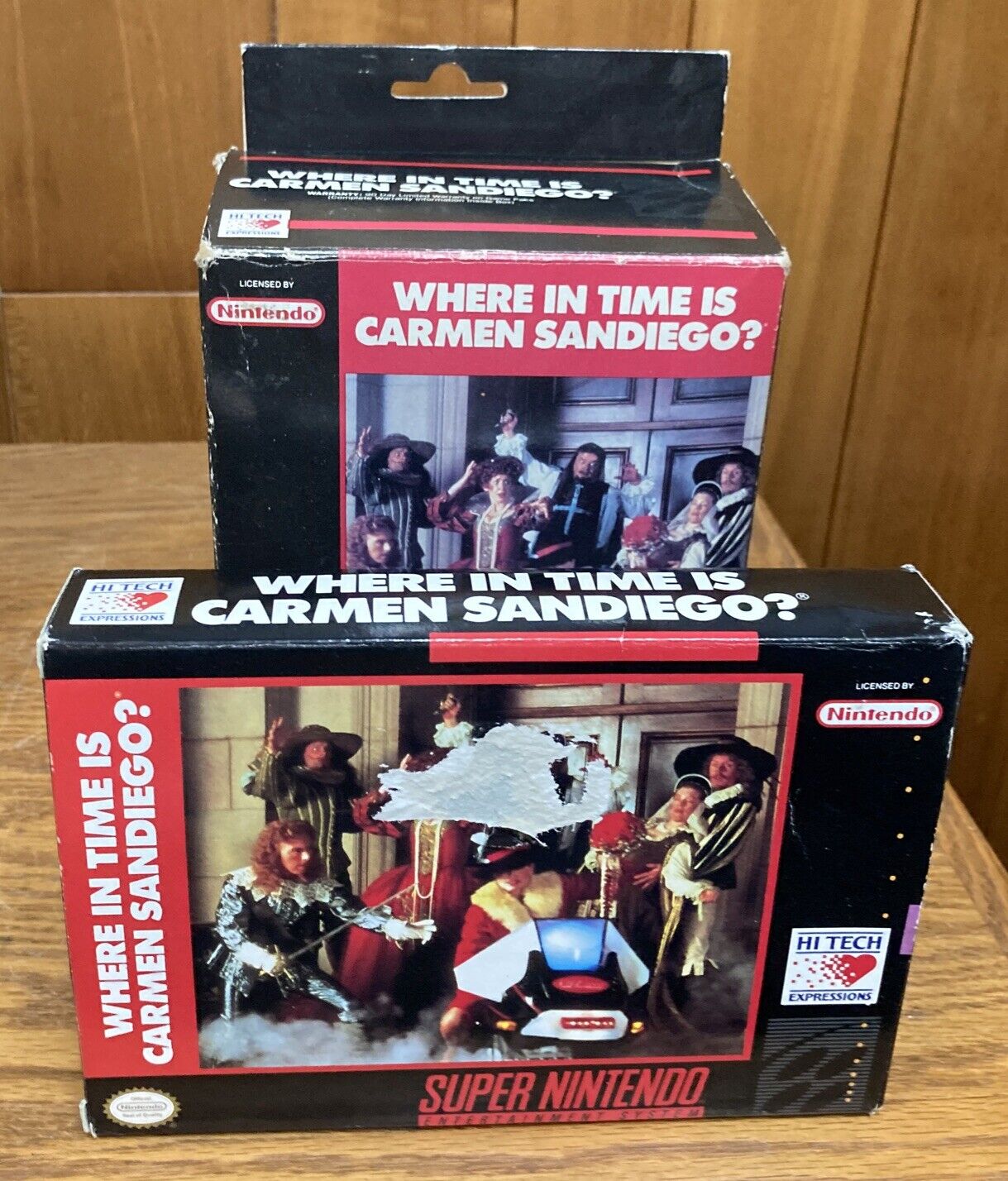 Where in Time is Carmen Sandiego SNES Super Nintendo - Big Box & Small Box ONLY