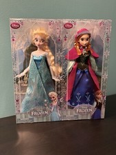 NIB Elsa  Anna Frozen Disney store Classic Doll Set