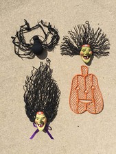 Fun World Halloween Wire Frame Witch Face Pumpkin Spider Decoration Lot
