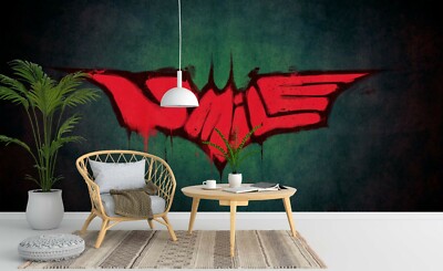 3D Bat Graffiti Wallpaper Wall Mural Removable Self-adhesive 275