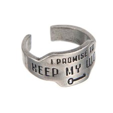 Keep My Word Promise Ring  Simple Casual Promise Rings