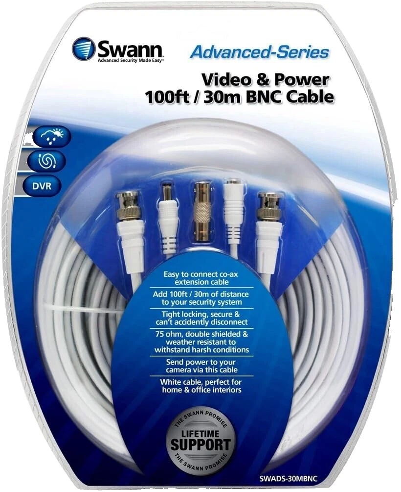 Swann Security Camera Dual Powers&Video Cables