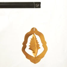 Wooden Christmas Tree Ornament Laser Cut Assembled and Finished