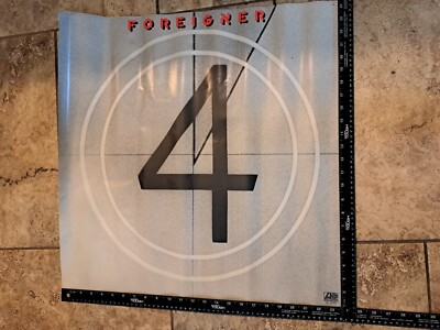 vintage 1981 Foreigner Four 4 PROMO POSTER 24x24in Atlantic Records