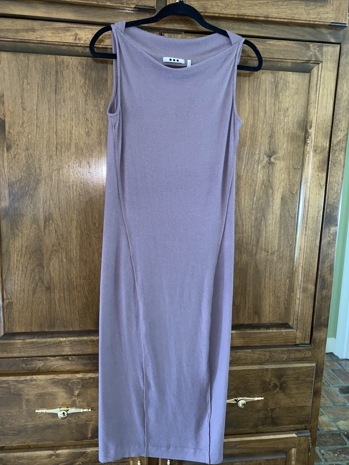 EUC! Three Dots Gray Eggplant Maxi Dress S Gem