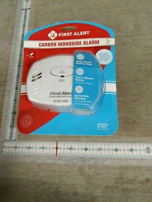 First  Alert Carbon Monoxide Alarm 9v Battery Included Easy Access Button