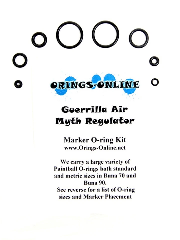 ORINGS-ONLINE Guerrilla Air Myth Paintball Regulator O-ring Oring Kit x 2 rebuilds / kits