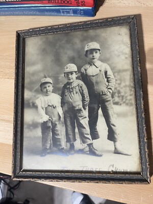Vintage Picture Frame 3 Little Boys  The Three Chums 