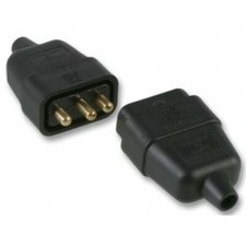 Quality High Impact 3 Pin In Line Power Cable Lead Extender Connector - 100009