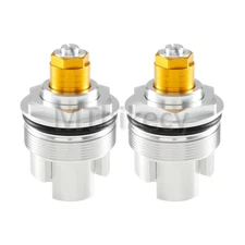 US Stock Front Preload Fork Cap Bolt For Yamaha YZF-R6 YZFR6 2006-2007 Silver x2