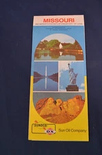 1974 Missouri Folding Map,Sunoco Dx Sun Oil Comp,Mint New,Old Gas Station Stock
