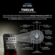 Boss RV-200 RV200 Reverb Guitar Effects Pedal 9V 200mA Analog NEW from Japan🔥