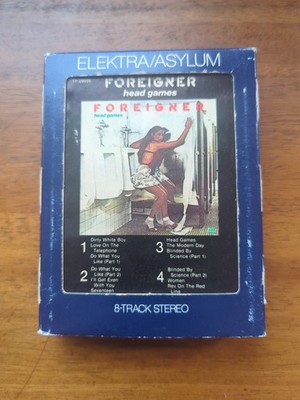 Foreigner   Head Games 8-Track Tape | Elektra Asylum | Vintage Rock | Untested
