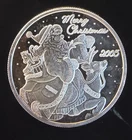 2005 Merry Christmas Reindeer Engravable Rare Bullion-0.999 Silver 1 Oz Art Coin
