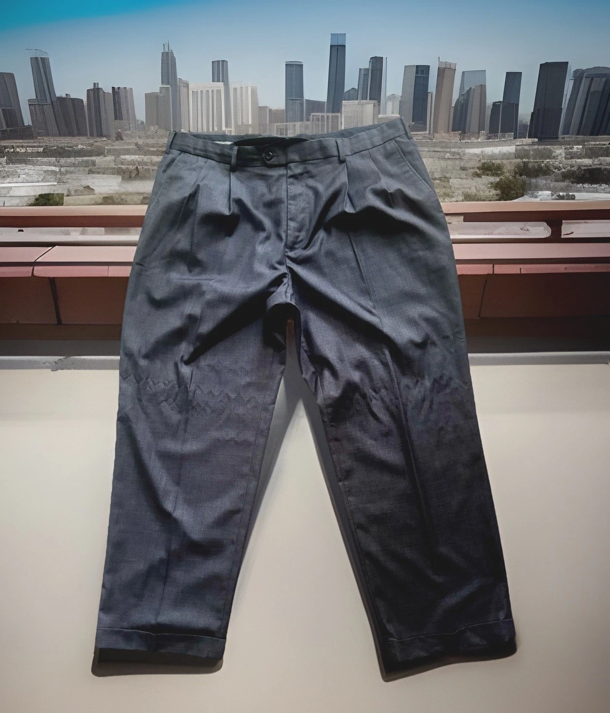 PERRY ELLIS AMERICA MENS DRESS PANTS/SLACKS CHARCOAL GREY MENS SIZE 40x30
