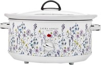 Laura Ashley 6.5L Slow Cooker with 3 Heat Settings, Ceramic Pot with Glass Lid