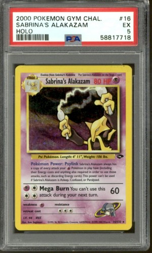Sabrina's Alakazam (Unlimited) graded PSA 5 for sale on eBay