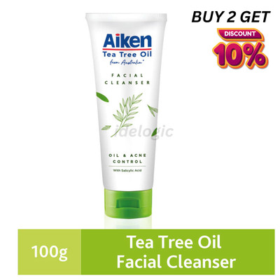Aiken Tea Tree Oil Facial Cleanser 100g Deep Clean & Oil Control for Fresh Skin
