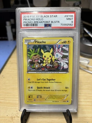 Pikachu Pokémon TCG Card 2016 XY Black Star Promos Holo Promo XY95 PSA 9 EN RARE