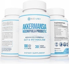 Akkermansia & Berberine Supplement 100 Million AFU Probiotic for Gut Health