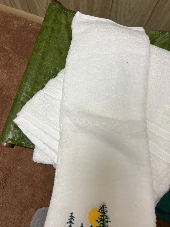 Juego de toallas de baño con toalla de mano y paño búho bosque luna Foto 4 de 4