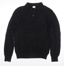 Cristiano Balducci Men  s Black Long Sleeve Polo Shirt M